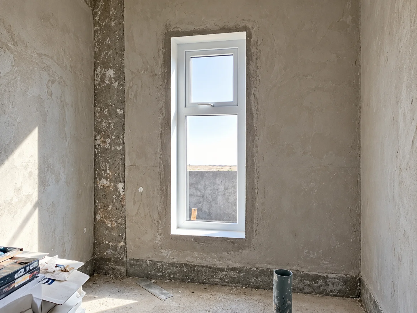 Ventana vertical instalada — Glass Perú